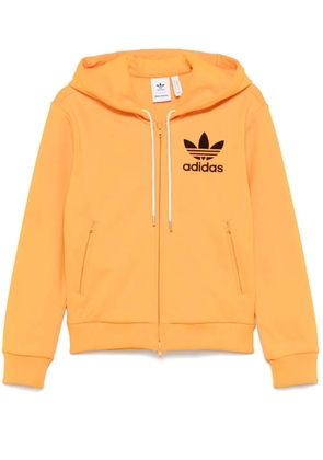 adidas x Wales Bonner logo-flocked hoodie - Orange