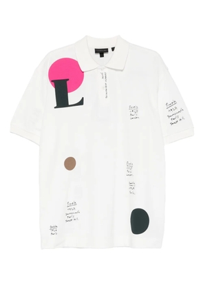 Lacoste graphic-print polo shirt - White