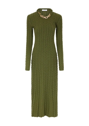 Rabanne wool maxi dress - Green