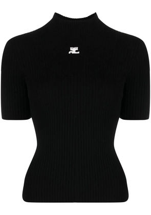 Courrèges Reedition rib-knit sweater - Black