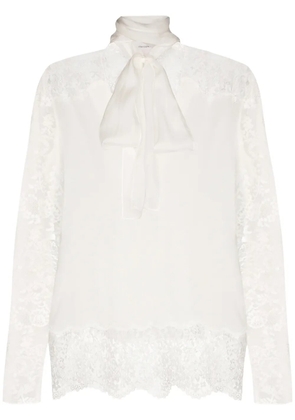 Faith Connexion Lace detail pussy bow blouse - White