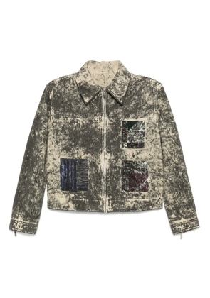 Stain Shade printed jacket - Brown