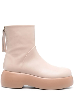 AGL Nancy rear zip-fastening boots - Neutrals