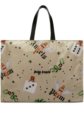 Palm Angels pin-up tote bag - Neutrals