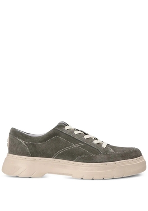 HUGO Urian contrast-stitching leather sneakers - Green