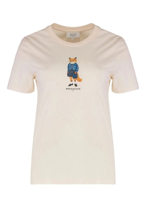 Maison Kitsuné Dressed Fox-print T-shirt - Neutrals