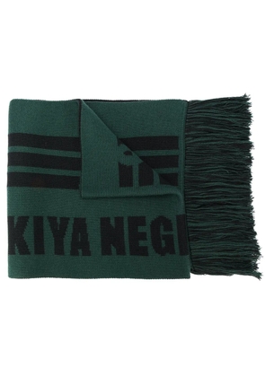 Adish striped pattern scarf - Green