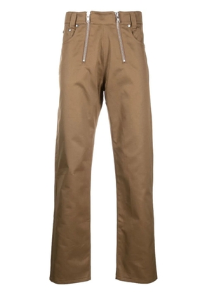 GmbH double-zip straight-leg jeans - Brown