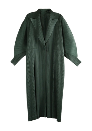 Pleats Please Issey Miyake pleated coat - Green