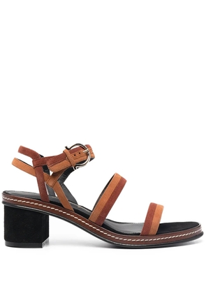 Ferragamo two-tone leather sandals - Brown