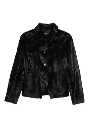 Numerootto buttoned single-breasted coat - Black