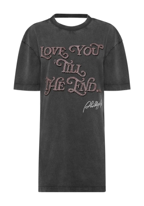 Philipp Plein open-back embellished mini dress - Black