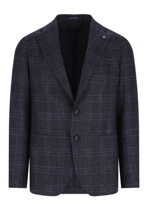 Tagliatore checked buttoned blazer - Blue