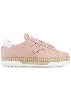 Tod's lace up espadrille sneakers - Pink