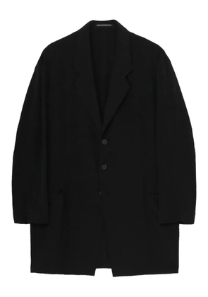 Yohji Yamamoto single-breasted wool jacket - Black