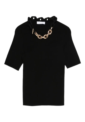 Rabanne chain-detail T-shirt - Black