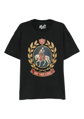 Melt cotton printed T-shirt - Black