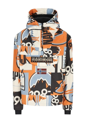 Napapijri logo-patch hoodie - Neutrals