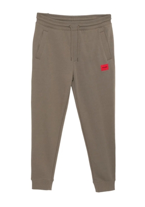 HUGO logo-appliqué cotton track pants - Green