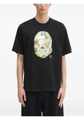A BATHING APE® Vacation Pattern Ape Head T-shirt - Black