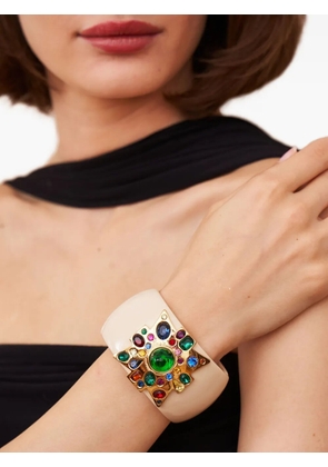 Kenneth Jay Lane cross-motif emerald bracelet - Neutrals