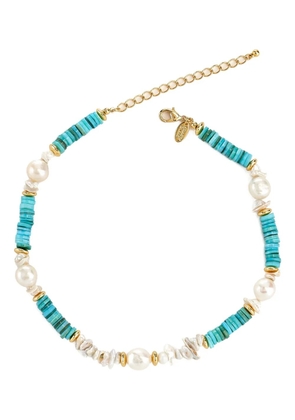 Kenneth Jay Lane single-row multi-stone necklace - Blue