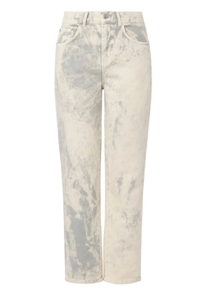 MOSCHINO JEANS mid-rise cropped jeans - White