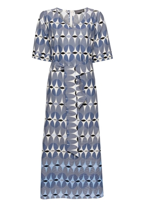 Lorena Antoniazzi geometric-print midi dress - Blue