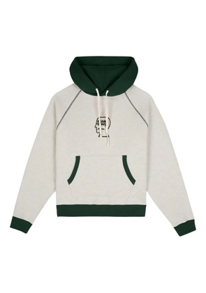 Brain Dead logo-embroidered hoodie - Neutrals