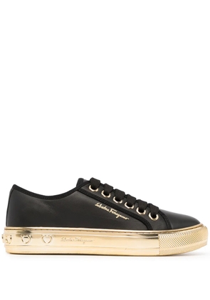 Ferragamo logo-print lace-up sneakers - Black