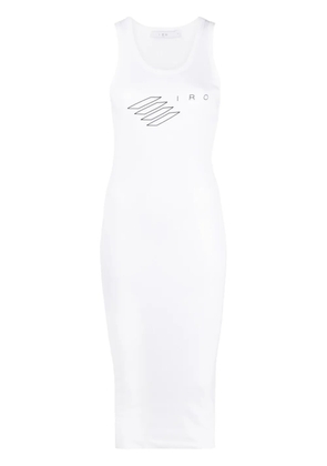 IRO logo-print fitted dress - White