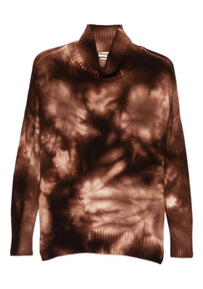 A.N.G.E.L.O. Vintage Upcycling tie-dye high-neck sweater - Brown