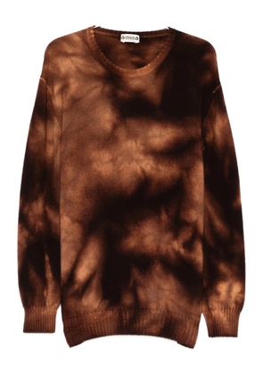 A.N.G.E.L.O. Vintage Upcycling tie-dye crew-neck top - Brown