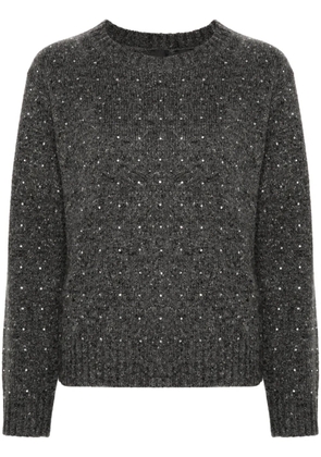 PINKO crystal-embellished sweater - Grey