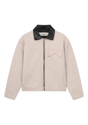 ROUGH. two-tone zip-up jacket - Neutrals
