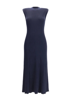 SA SU PHI ribbed-sleeveless midi dress - Blue