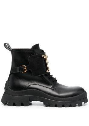 DSQUARED2 logo-plaque ankle boots - Black