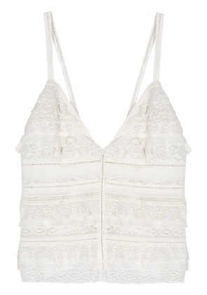 Dorothee Schumacher ruffle-detail cotton top - White