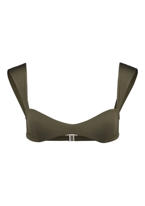 Magda Butrym Retro shoulder-padded bikini top - Green