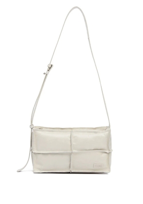 MM6 Maison Margiela logo-plaque shoulder bag - White