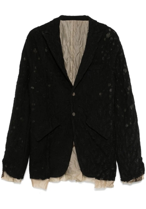 CHIAHUNG SU distressed blazer - Black