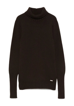 Kiton roll-neck wool sweater - Brown