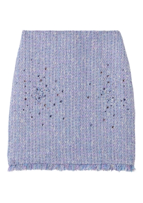 St. John lurex tweed embellished skirt - Purple