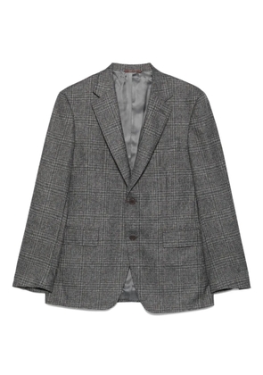 Canali checked two-button blazer - Grey