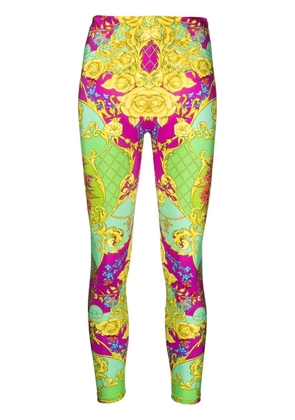 Philipp Plein New Baroque high-rise leggings - Purple