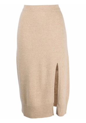 Lorena Antoniazzi straight-leg knitted skirt - Neutrals