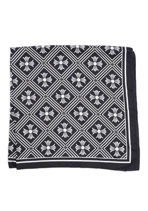 Chrome Hearts patterned silk scarf - Black