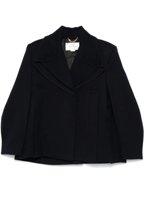 Victoria Beckham pointed-shoulder peacoat - Blue