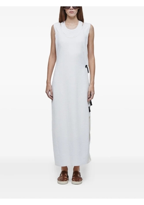 Osklen double-layer tassel dress - White