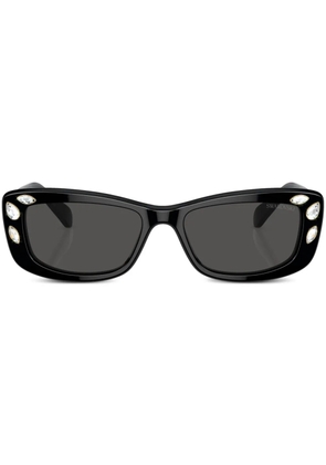 Swarovski Eyewear crystal-embellished rectangle-frame sunglasses - Black
